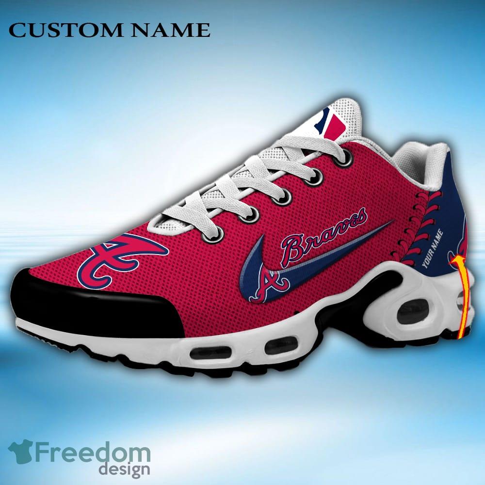Atlanta Braves MLB Air Cushion Sport Shoes Custom Name For Men Women image Atlanta Braves MLB Air Cushion Sport Shoes Custom Name For Men Women - Atlanta Braves MLB Air Cushion Shoes Custom Name_1