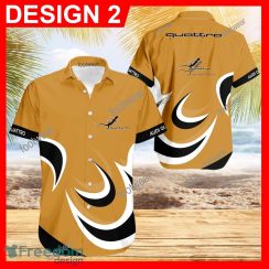 Audi Quattro Car Racing Hawaiian Shirt Logo Brand Design For Men Gifts Summer Holiday - Audi Quattro Car Racing Hawaiian Shirt Vintage Pattern Style 2