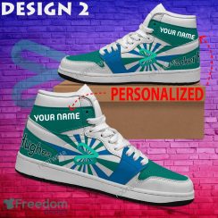 Baker Hughes Brand Logo Air Jordan 1 Hightop Shoes New Trending Custom Name - Baker Hughes Brand Logo Air Jordan 1 Hightop Shoes Style 2