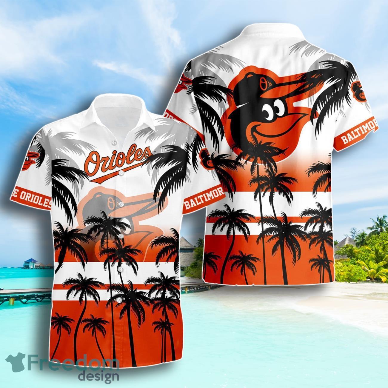 Baltimore Orioles Coconut Tree Beach Pattern Pattern Hawaiian Shirt Summer Gift For Men Women image Baltimore Orioles Coconut Tree Beach Pattern Pattern Hawaiian Shirt Summer Gift For Men Women Product Photo 1