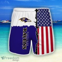 Baltimore Ravens 3D All Print Beach Shorts For Men Summer Gift