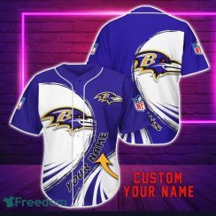 Baltimore Ravens Personalized Name 3D Baseball Jersey Shirt For Fans