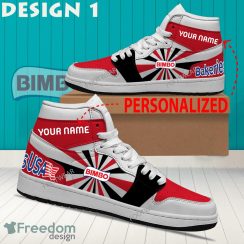 Bimbo Bakeries Usa Brand Logo Air Jordan 1 Hightop Shoes New Trending Custom Name Bimbo Bakeries Usa Brand Logo Air Jordan 1 Hightop Shoes New Trending Custom Name