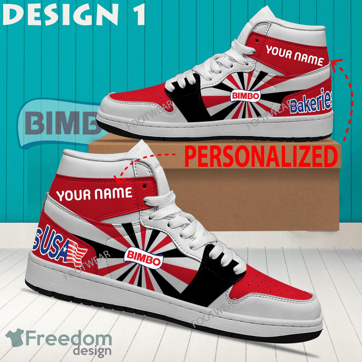 Bimbo Bakeries Usa Brand Logo Air Jordan 1 Hightop Shoes New Trending Custom Name image Bimbo Bakeries Usa Brand Logo Air Jordan 1 Hightop Shoes New Trending Custom Name - Bimbo Bakeries Usa Brand Logo Air Jordan 1 Hightop Shoes Style 1
