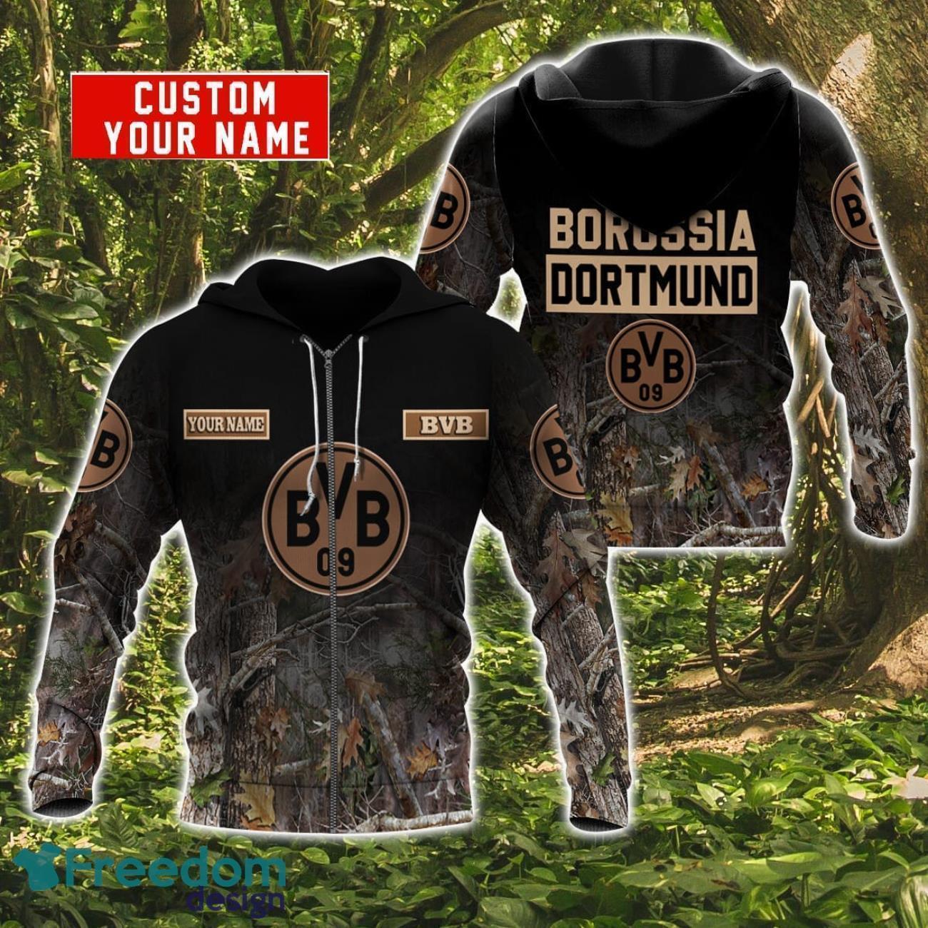 Borussia Dortmund Personalized Name 3D Hoodie Zip Hoodie For Hunting And Sport Fans Product Photo 2
