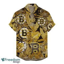 Boston Bruins Retro Hawaiian Shirt And Shorts Set For Men Women Fans - Boston Bruins Retro Hawaiian Shirt And Shorts _2