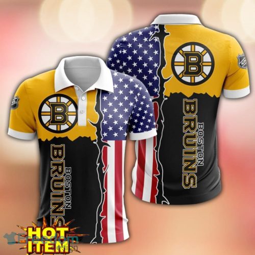 Boston Bruins US Flag 3D Polo Shirt Golf Polo Shirt Men Gift Product Photo 1