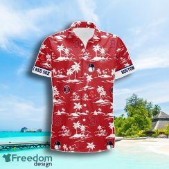 Boston Red Sox Tropical Coconut Tree Pattern Hawaiian Shirt Summer Gift For Men Women Product Photo 2