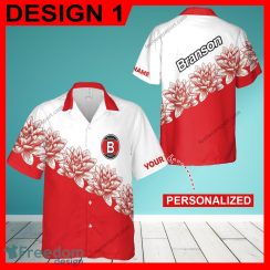 Branson Tractor Flower Vintage Lei New AOP Hawaiian Shirt Gift For Fans Custom Name Branson Tractor Flower Vintage Lei New AOP Hawaiian Shirt Gift For Fans Custom Name
