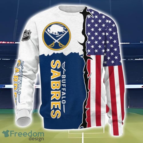 Buffalo Sabres US Flag 3D All Over Printed T-shirt Hoodie Sweatshirt Product Photo 3