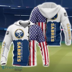 Buffalo Sabres US Flag 3D All Over Printed T-shirt Hoodie Sweatshirt