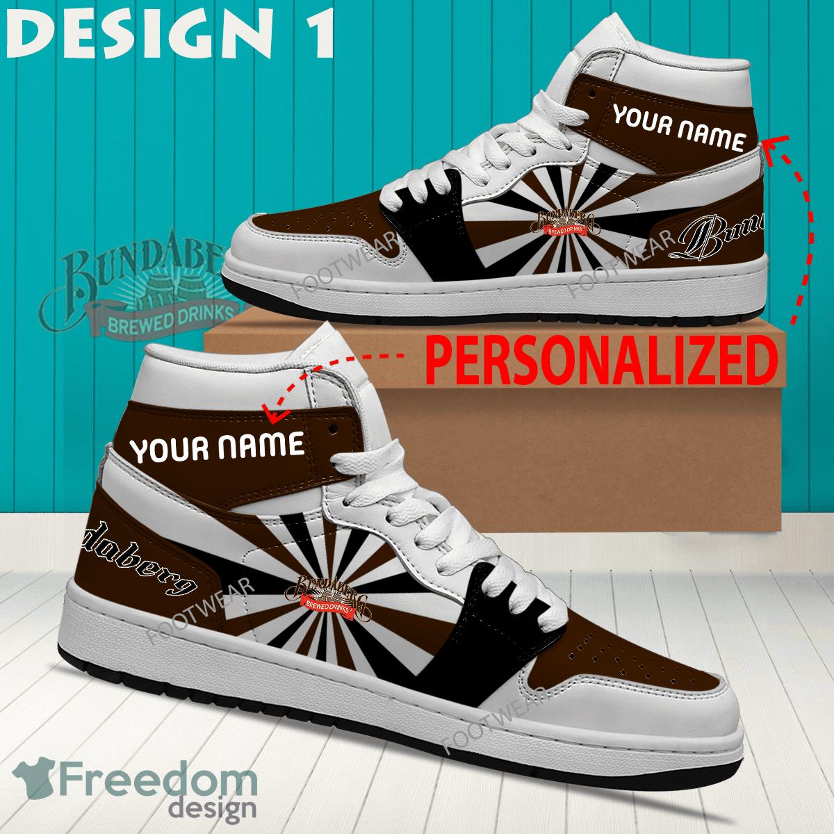 Bundaberg Brand Logo Air Jordan 1 Hightop Shoes New Trending Custom Name image Bundaberg Brand Logo Air Jordan 1 Hightop Shoes New Trending Custom Name - Bundaberg Brand Logo Air Jordan 1 Hightop Shoes Style 1