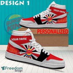 Burger King Brand Logo Air Jordan 1 Hightop Shoes New Trending Custom Name Burger King Brand Logo Air Jordan 1 Hightop Shoes New Trending Custom Name