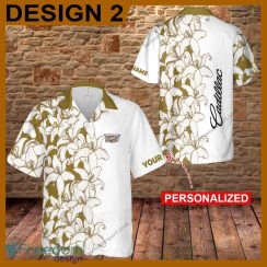 Cadillac Car Racing Flower Vintage Seashell New Beach Hawaiian Shirt For Summer Custom Name - Cadillac Car Racing Flower Vintage Hawaiian Shirt Style 2