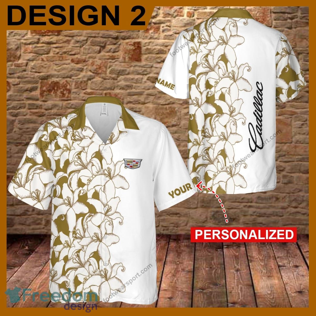 Cadillac Car Racing Flower Vintage Seashell New Beach Hawaiian Shirt For Summer Custom Name image Cadillac Car Racing Flower Vintage Seashell New Beach Hawaiian Shirt For Summer Custom Name - Cadillac Car Racing Flower Vintage Hawaiian Shirt Style 2