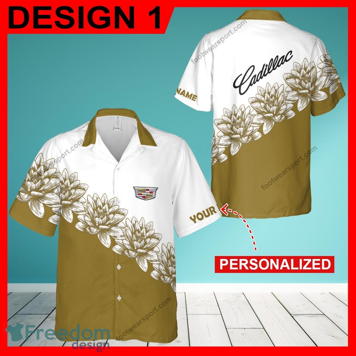 Cadillac Car Racing Flower Vintage Seashell New Beach Hawaiian Shirt For Summer Custom Name image Cadillac Car Racing Flower Vintage Seashell New Beach Hawaiian Shirt For Summer Custom Name - Cadillac Car Racing Flower Vintage Hawaiian Shirt Style 1