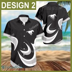 Calgary Stampeders 3D Hawaiian Shirt For Men Gifts New Trending Shirts Beach Holiday Summer - CFL Calgary Stampeders 3D Hawaiian Shirt Pattern Style 2