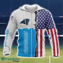 Carolina Panthers US Flag 3D All Over Printed T-shirt Hoodie Sweatshirt Product Photo 2