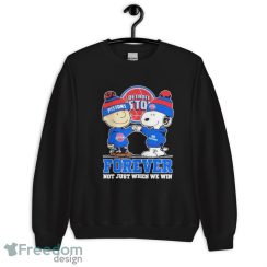 Charlie Brown And Snoopy Detroit Pistons Forever Not Just When We Win National Basketball Association Shirt - Unisex Crewneck Sweatshirt