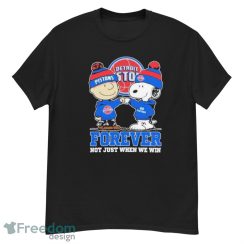 Charlie Brown And Snoopy Detroit Pistons Forever Not Just When We Win National Basketball Association Shirt