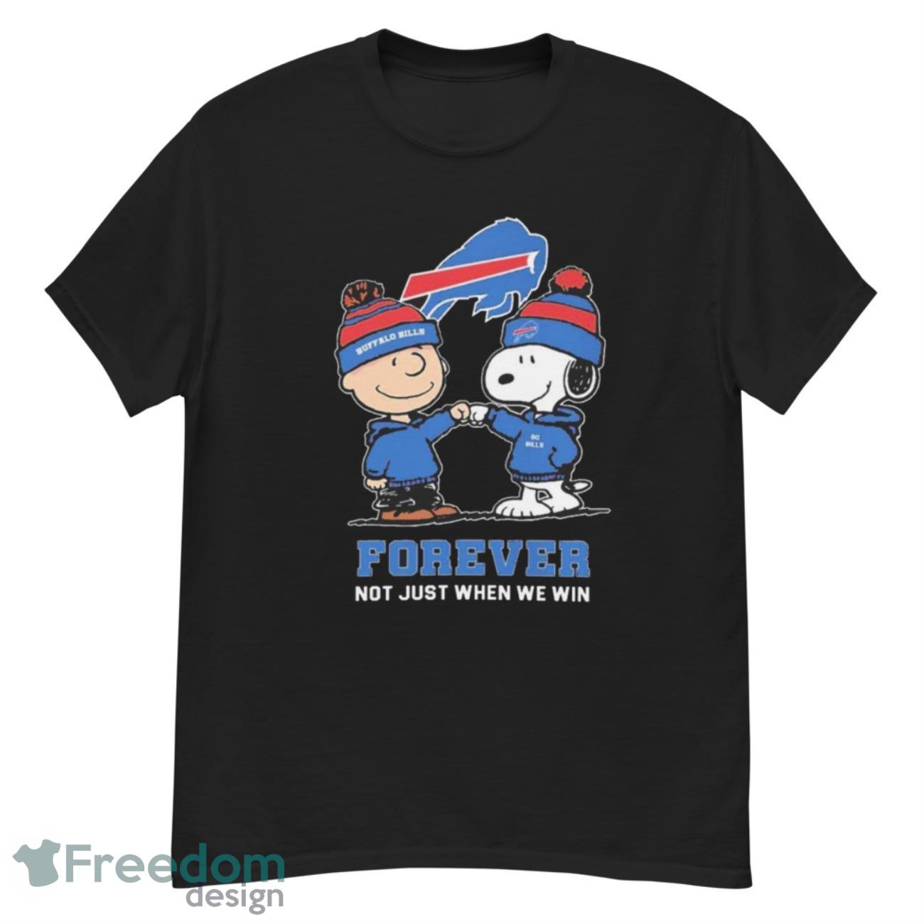 Charlie Brown Fist Bump Snoopy Buffalo Bills Forever Not Just When We Win Shirt image Charlie Brown Fist Bump Snoopy Buffalo Bills Forever Not Just When We Win Shirt - G500 Men’s Classic T-Shirt