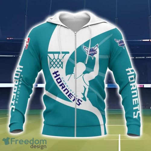 Charlotte Hornets 3D All Over Printed T-Shirt Sweatshirt Hoodie Product Photo 2