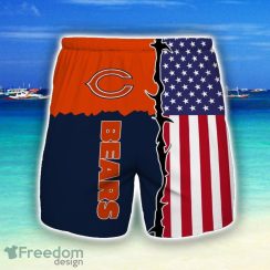 Chicago Bears Beach Short Gift For Men US Flag Printed