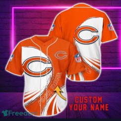 Chicago Bears Personalized Name 3D Baseball Jersey Shirt For Fans