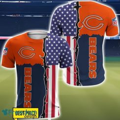 Chicago Bears US Flag 3D All Over Printed T-shirt Hoodie Sweatshirt Product Photo 5