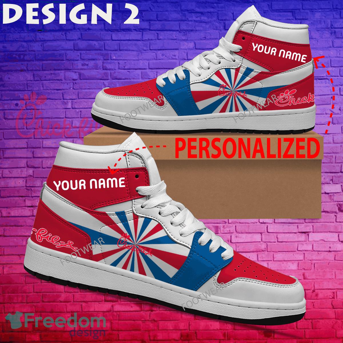 Chick Fil A Brand Logo Air Jordan 1 Hightop Shoes New Trending Custom Name image Chick Fil A Brand Logo Air Jordan 1 Hightop Shoes New Trending Custom Name - Chick Fil A Brand Logo Air Jordan 1 Hightop Shoes Style 2