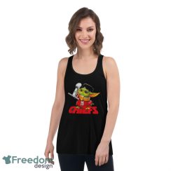 Chiefs Baby Yoda Mashup Patrick Mahomes Super Bowl Kansas City IF shirt - Women's Flowy Racerback Tank