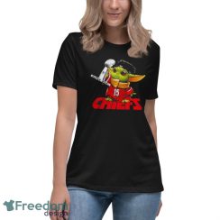 Chiefs Baby Yoda Mashup Patrick Mahomes Super Bowl Kansas City IF shirt - Women's Relaxed Short Sleeve Jersey Tee