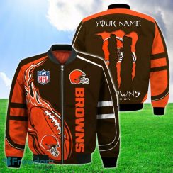 Cleveland Browns Bomber 3D Jackets Style Gift Mens Monter Energy Custom Name