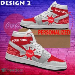 Coca Cola Brand Logo Air Jordan 1 Hightop Shoes New Trending Custom Name - Coca Cola Brand Logo Air Jordan 1 Hightop Shoes Style 2