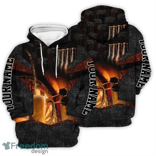 Custom Beer Day 3D Hoodie Darts And Beer Dragon Skin Gifts Unisex 3D Hoodie Product Photo 1