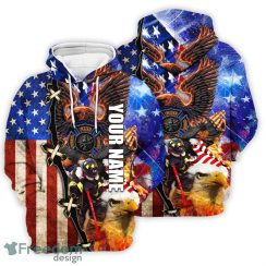 Custom Gift Patriot Day 3D Hoodie Eagle Firefighter Prayer Patriot Day Gifts Unisex 3D Hoodie