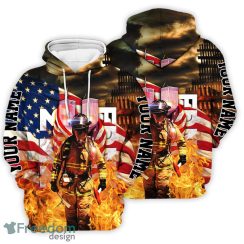 Custom Gift Patriot Day 3D Hoodie FDNY 343 Firefighter Twin Towers Patriot Day Gifts Unisex 3D Hoodie