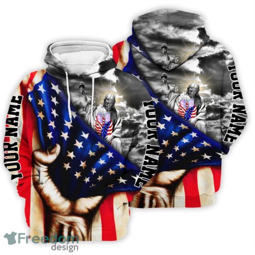 Custom Gift Patriot Day 3D Hoodie Jesus Liberty Twin Towers Patriot Day Gifts Unisex 3D Hoodie Product Photo 1