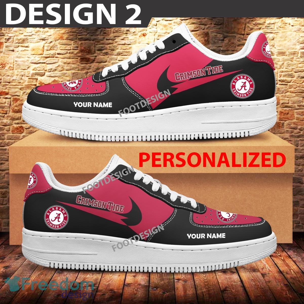 Custom Name Alabama Crimson Tide Teams Air Force 1 Shoes Design Gift AF1 Sneaker For Fans image Custom Name Alabama Crimson Tide Teams Air Force 1 Shoes Design Gift AF1 Sneaker For Fans - Alabama Crimson Tide Air Force 1 Sneaker Personalized Style 2