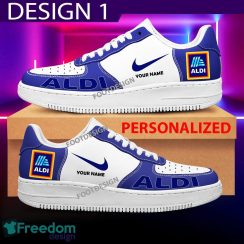 Custom Name Aldi Brand Air Force 1 Sneakers New Pattern For Fans Gift AF1 Shoes