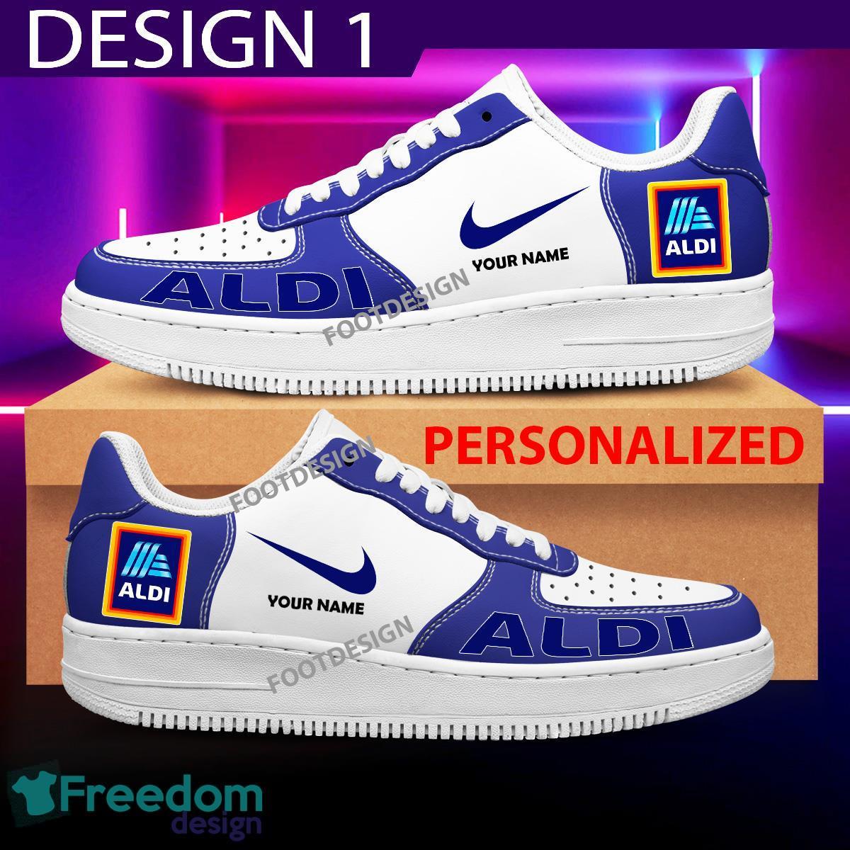 Custom Name Aldi Brand Air Force 1 Sneakers New Pattern For Fans Gift AF1 Shoes image Custom Name Aldi Brand Air Force 1 Sneakers New Pattern For Fans Gift AF1 Shoes - Brands Aldi Air Force 1 Sneakers Custom Name Photo 1