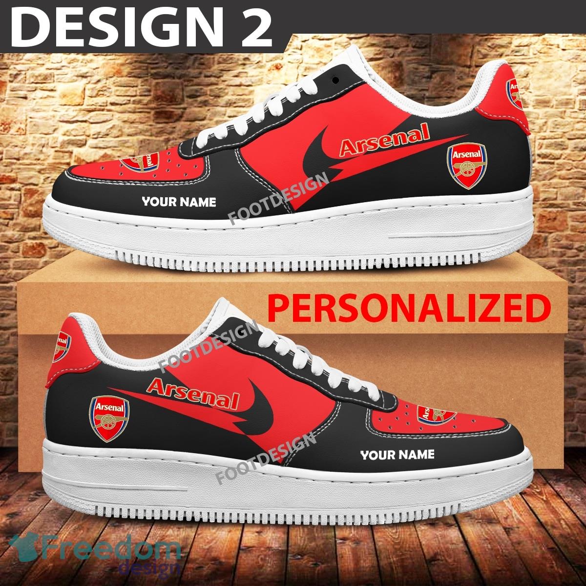 Custom Name Arsenal Teams Air Force 1 Shoes Design Gift AF1 Sneaker For Fans image Custom Name Arsenal Teams Air Force 1 Shoes Design Gift AF1 Sneaker For Fans - Arsenal Air Force 1 Sneaker Personalized Style 2