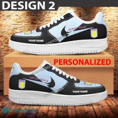 Custom Name Aston Villa Teams Air Force 1 Shoes Design Gift AF1 Sneaker For Fans - Aston Villa Air Force 1 Sneaker Personalized Style 2