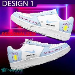 Custom Name Aston Villa Teams Air Force 1 Shoes Design Gift AF1 Sneaker For Fans Custom Name Aston Villa Teams Air Force 1 Shoes Design Gift AF1 Sneaker For Fans