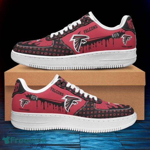 Custom Name Atlanta Falcons Drip Sneakers Air Force Shoes For Fans Custom Name Product Photo 2