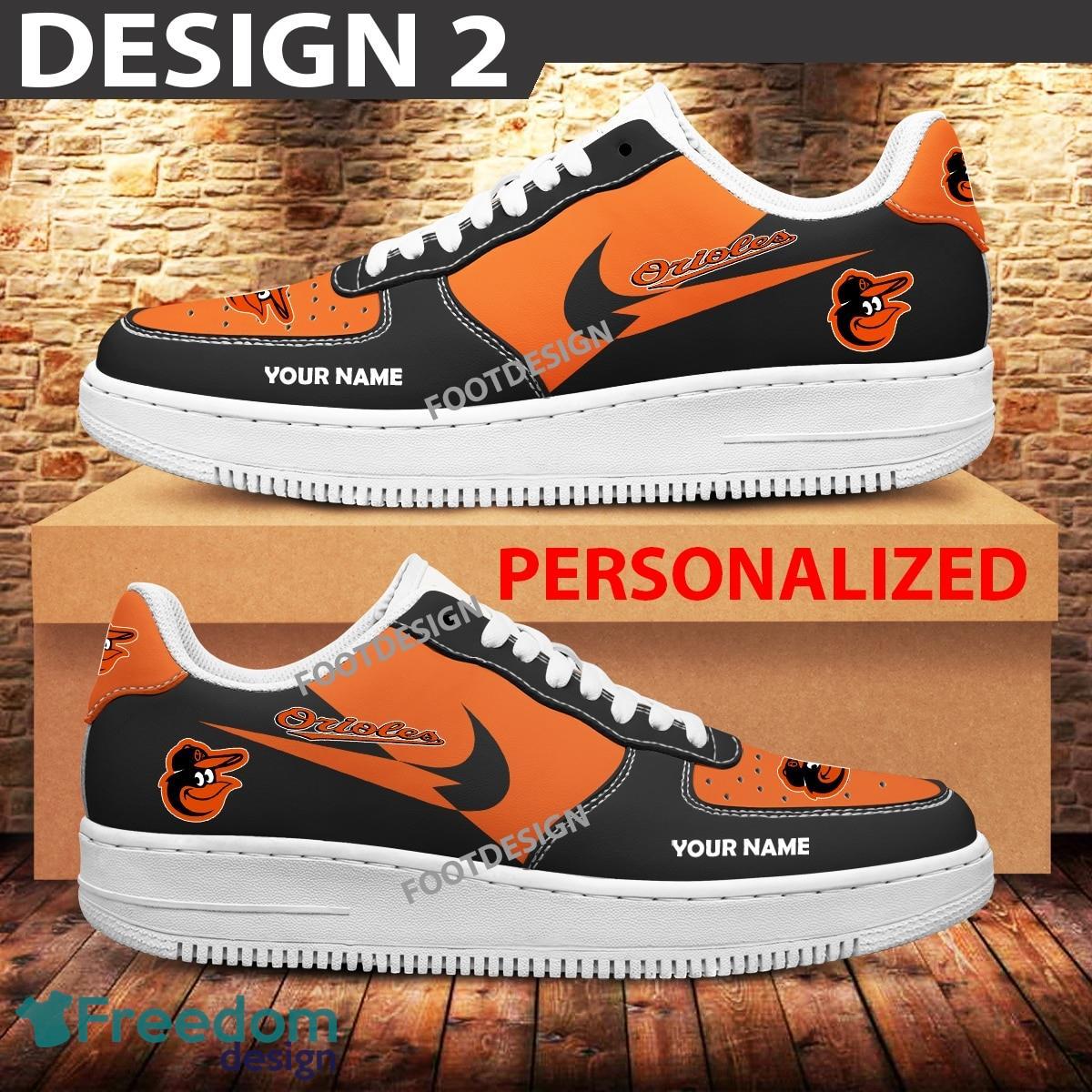 Custom Name Baltimore Orioles Teams Air Force 1 Shoes Design Gift AF1 Sneaker For Fans image Custom Name Baltimore Orioles Teams Air Force 1 Shoes Design Gift AF1 Sneaker For Fans - Baltimore Orioles Air Force 1 Sneaker Personalized Style 2