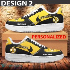 Custom Name Boston Bruins Teams Air Force 1 Shoes Design Gift AF1 Sneaker For Fans - Boston Bruins Air Force 1 Sneaker Personalized Style 2