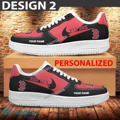 Custom Name Boston Red Sox Teams Air Force 1 Shoes Design Gift AF1 Sneaker For Fans - Boston Red Sox Air Force 1 Sneaker Personalized Style 2