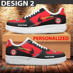 Custom Name Brentford Teams Air Force 1 Shoes Design Gift AF1 Sneaker For Fans - Brentford Air Force 1 Sneaker Personalized Style 2