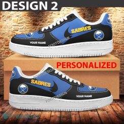 Custom Name Buffalo Sabres Teams Air Force 1 Shoes Design Gift AF1 Sneaker For Fans - Buffalo Sabres Air Force 1 Sneaker Personalized Style 2